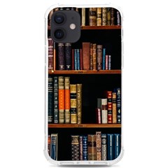 Assorted Title Of Books Piled In The Shelves Assorted Book Lot Inside The Wooden Shelf Iphone 12/12 Pro Tpu Uv Print Case