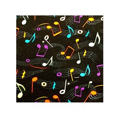Assorted Color Musical Notes Wallpaper Fabric Square Satin Scarf (30  X 30 ) by 99art