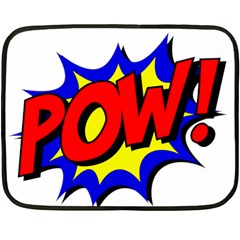 Pow Comic Comic Book Fight Fleece Blanket (mini) by 99art
