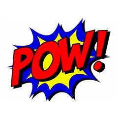 Pow Comic Comic Book Fight Premium Plush Fleece Blanket (extra Small) by 99art