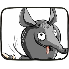 Animal-armadillo-armored-ball- Two Sides Fleece Blanket (mini) by 99art