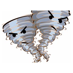 Tornado-twister-angry-comic Premium Plush Fleece Blanket (extra Small) by 99art