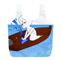 Spirit-boat-funny-comic-graphic Full Print Recycle Bag (l) by 99art