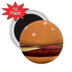 Hamburger-cheeseburger-burger-lunch 2 25  Magnets (10 Pack)  by 99art