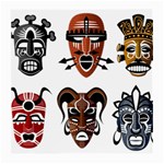Tribal-masks-african-culture-set Medium Glasses Cloth Front
