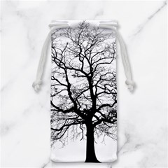 Tree-silhouette-winter-plant Jewelry Bag by 99art
