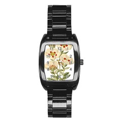 Nature-flower-leaf-plant-isolated Stainless Steel Barrel Watch by 99art