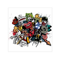 Mural Graffiti Paint Square Satin Scarf (30  X 30 ) by 99art