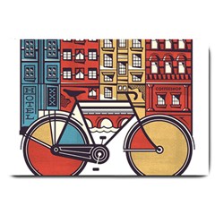 Amsterdam Graphic Design Poster Illustration Large Doormat by 99art