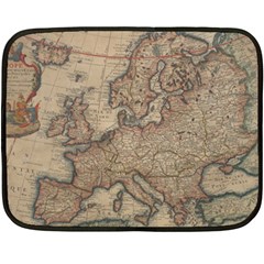 Old Vintage Classic Map Of Europe Fleece Blanket (mini) by B30l