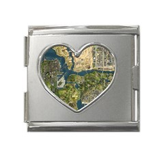 Map Illustration Gta Mega Link Heart Italian Charm (18mm) by B30l