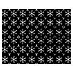 Snowflakes Background Pattern Two Sides Premium Plush Fleece Blanket (medium) by Cowasu