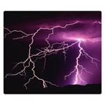 Storm Flashlight Space Nature Two Sides Premium Plush Fleece Blanket (Small) 50 x40  Blanket Back