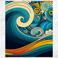 Waves Wave Ocean Sea Abstract Whimsical Abstract Art Canvas 20  X 24  by Cowasu
