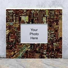 New York City Nyc Skyscrapers White Wall Photo Frame 5  X 7  by Cowasu