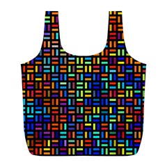 Geometric Colorful Square Rectangle Full Print Recycle Bag (l) by Bangk1t