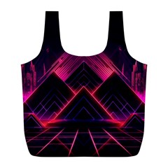 Synthwave City Retrowave Wave Full Print Recycle Bag (l) by Bangk1t