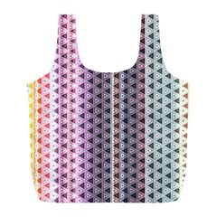 Triangle Stripes Texture Pattern Full Print Recycle Bag (l) by Bangk1t