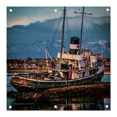 End Of The World: Nautical Memories At Ushuaia Port, Argentina Banner And Sign 3  X 3  by dflcprintsclothing