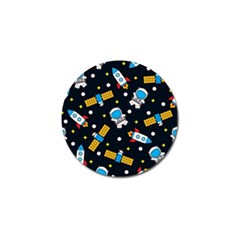 Seamless-adventure-space-vector-pattern-background Golf Ball Marker (4 Pack) by Wav3s