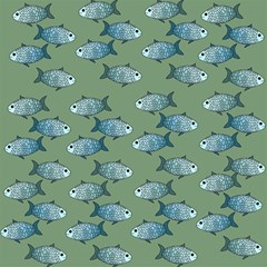 Fishes Pattern Background Theme Play Mat (square) by Vaneshop