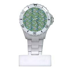 Fishes Pattern Background Theme Plastic Nurses Watch by Vaneshop