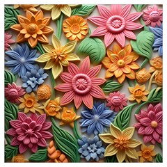 Flower Bloom Embossed Pattern Lightweight Scarf  by Vaneshop