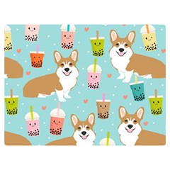 Welsh Corgi Boba Tea Bubble Cute Kawaii Dog Breed Premium Plush Fleece Blanket (extra Small) by Wav3s