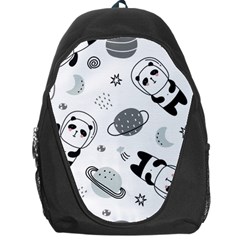 Panda Floating In Space And Star Backpack Bag by Wav3s