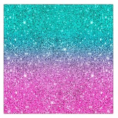 Pink And Turquoise Glitter Square Satin Scarf (36  X 36 ) by Wav3s
