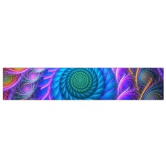 Peacock Feather Fractal Small Premium Plush Fleece Scarf by Wav3s