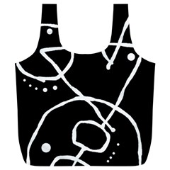 Mazipoodles In The Frame - Black White Full Print Recycle Bag (xl) by Mazipoodles