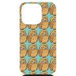 Owl Bird Pattern iPhone 14 Pro Black UV Print Case Front