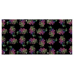 Midnight Noir Garden Chic Pattern Banner And Sign 8  X 4  by dflcprintsclothing
