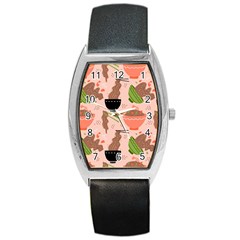 Japanese Street Food Soba Noodle In Bowl Barrel Style Metal Watch by Cowasu