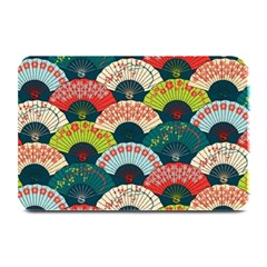 Japanese Fans Bright Pattern Plate Mats by Cowasu