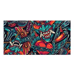 Japanese Graffiti Satin Shawl 45  X 80  by Cowasu