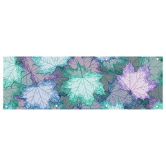 Leaves Glitter Background Winter Banner And Sign 9  X 3  by Bangk1t