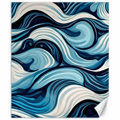 Pattern Ocean Waves Arctic Ocean Blue Nature Sea Canvas 8  X 10  by Ndabl3x