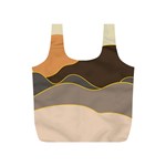 Boho Bohemian Hills Nature Drawing Full Print Recycle Bag (S) Back