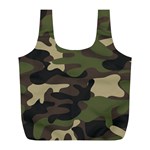 Texture Military Camouflage Repeats Seamless Army Green Hunting Full Print Recycle Bag (L) Back