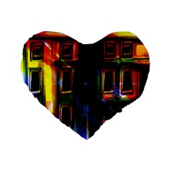 Architecture City Homes Window Standard 16  Premium Flano Heart Shape Cushions by Amaryn4rt