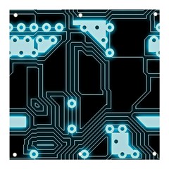 A Completely Seamless Background Design Circuitry Banner And Sign 3  X 3  by Amaryn4rt
