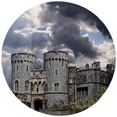 Castle Building Architecture Wooden Puzzle Round by Celenk