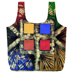 Acrylic Abstract Art Design  Full Print Recycle Bag (xxl) by Rbudhiya