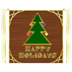 Art Deco Holiday Card Premium Plush Fleece Blanket (medium) by Amaryn4rt