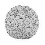 Contemporary-nature-seamless-pattern Standard 15  Premium Flano Round Cushions Front