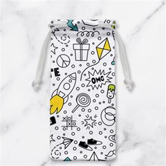Set-cute-colorful-doodle-hand-drawing Jewelry Bag by uniart180623