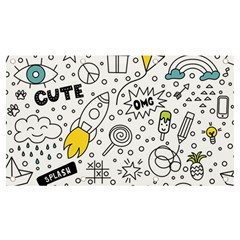 Set-cute-colorful-doodle-hand-drawing Banner And Sign 7  X 4  by uniart180623