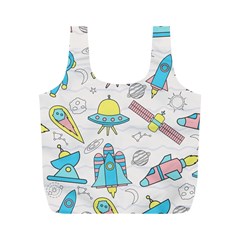 Cute-seamless-pattern-with-space Full Print Recycle Bag (m) by uniart180623